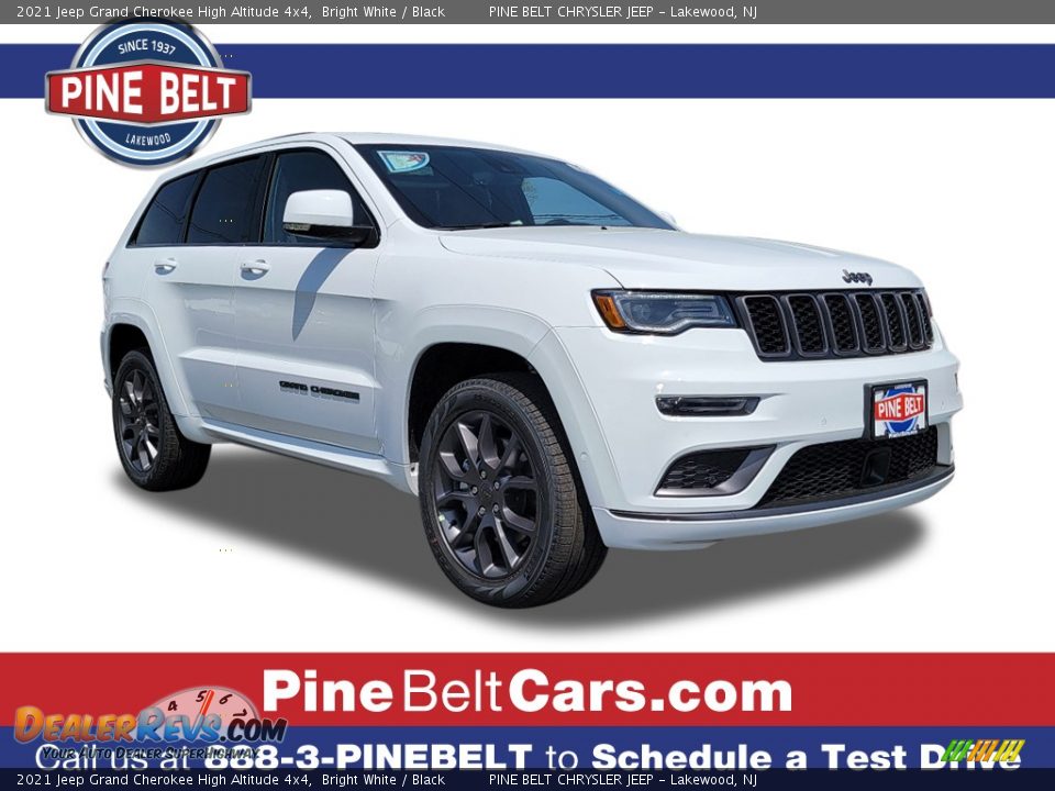 2021 Jeep Grand Cherokee High Altitude 4x4 Bright White / Black Photo #1