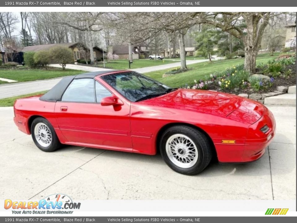 Blaze Red 1991 Mazda RX-7 Convertible Photo #2