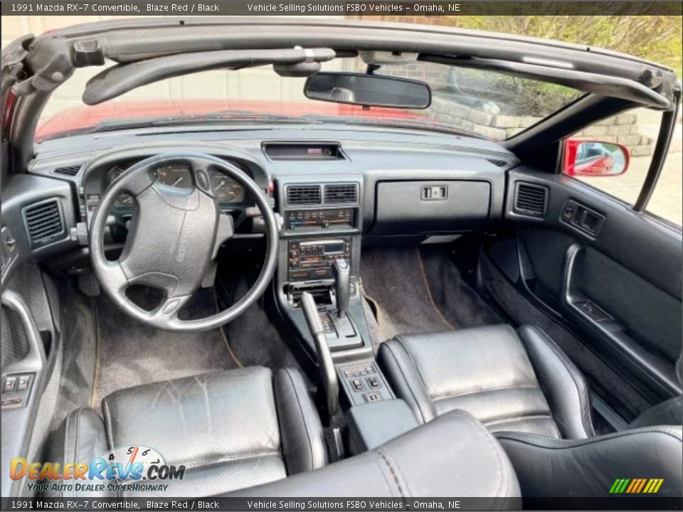 Black Interior - 1991 Mazda RX-7 Convertible Photo #4