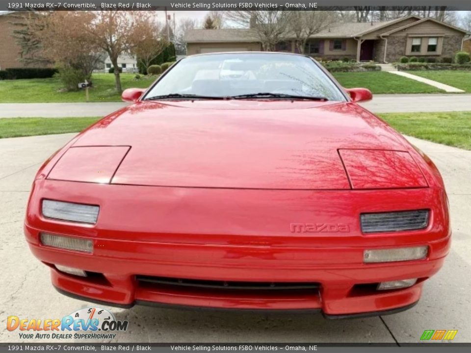 1991 Mazda RX-7 Convertible Blaze Red / Black Photo #9