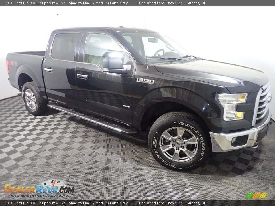2016 Ford F150 XLT SuperCrew 4x4 Shadow Black / Medium Earth Gray Photo #4