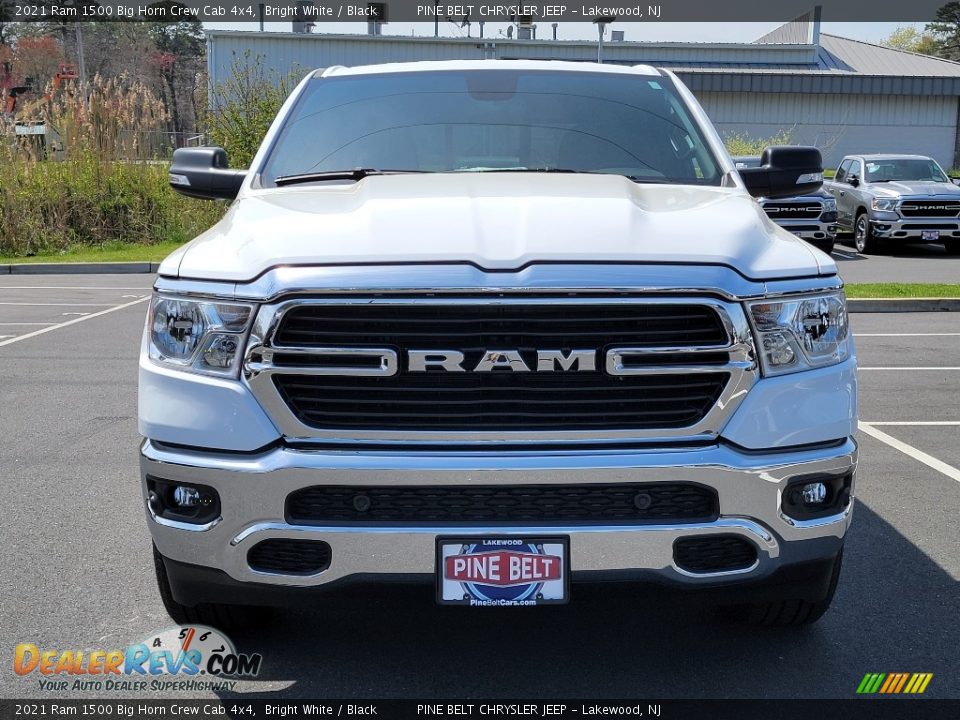 2021 Ram 1500 Big Horn Crew Cab 4x4 Bright White / Black Photo #2