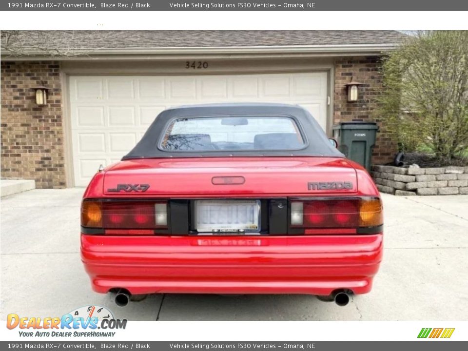 1991 Mazda RX-7 Convertible Blaze Red / Black Photo #10