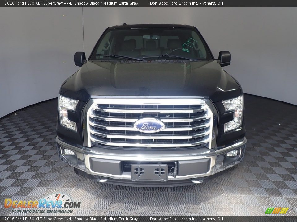 2016 Ford F150 XLT SuperCrew 4x4 Shadow Black / Medium Earth Gray Photo #6