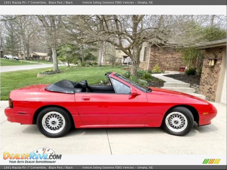 Blaze Red 1991 Mazda RX-7 Convertible Photo #13