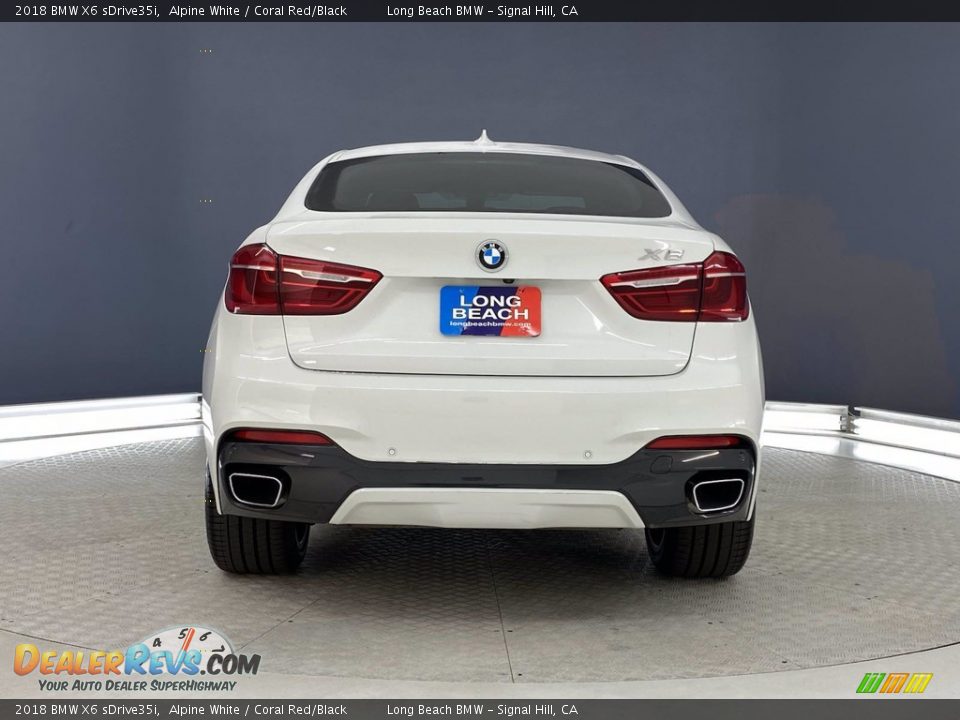 2018 BMW X6 sDrive35i Alpine White / Coral Red/Black Photo #4