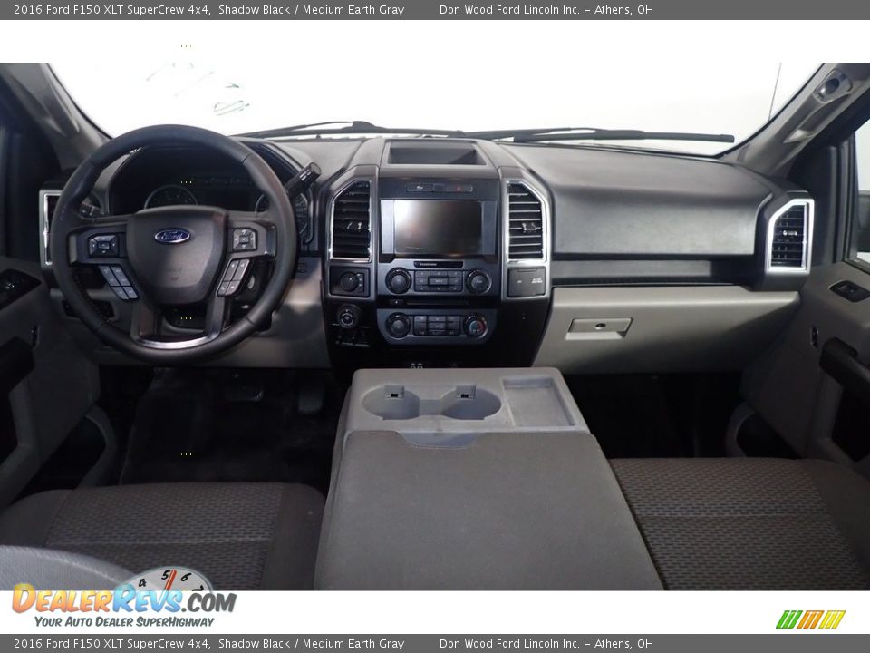2016 Ford F150 XLT SuperCrew 4x4 Shadow Black / Medium Earth Gray Photo #26