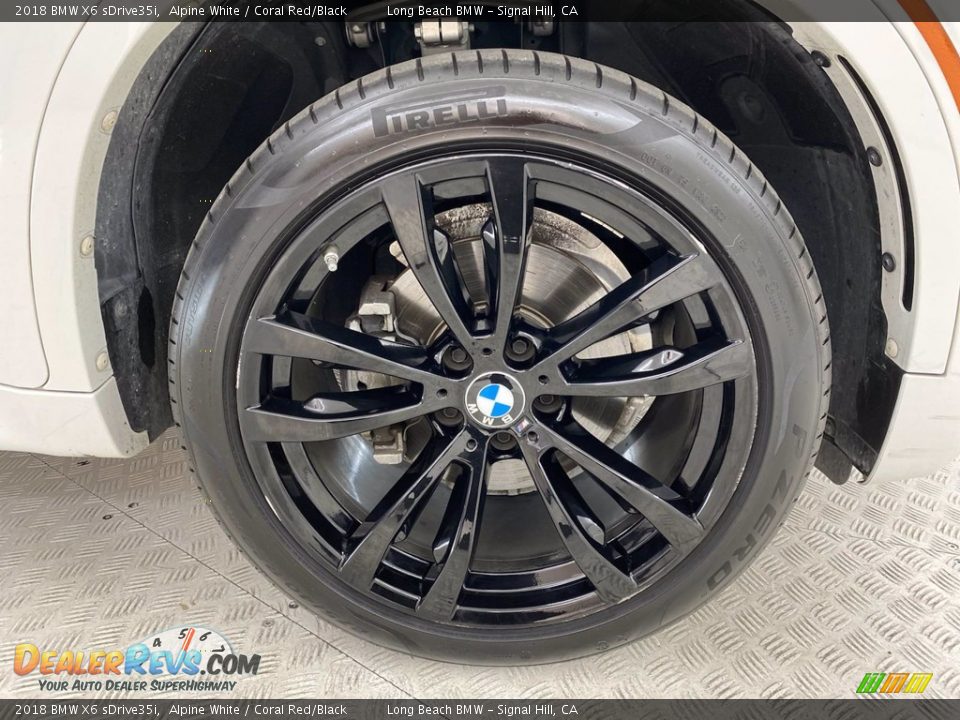 2018 BMW X6 sDrive35i Alpine White / Coral Red/Black Photo #6