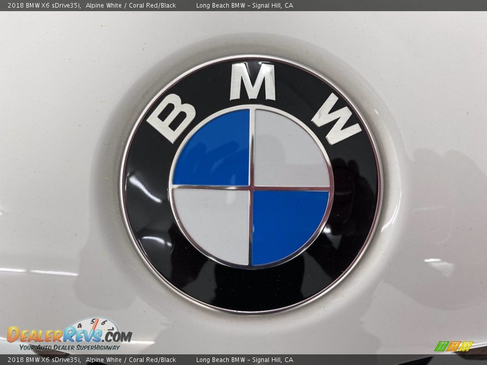 2018 BMW X6 sDrive35i Alpine White / Coral Red/Black Photo #8