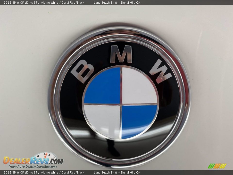 2018 BMW X6 sDrive35i Alpine White / Coral Red/Black Photo #10