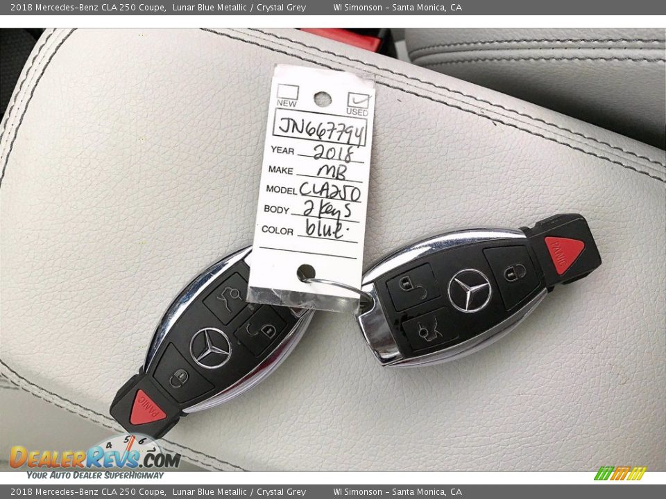 2018 Mercedes-Benz CLA 250 Coupe Lunar Blue Metallic / Crystal Grey Photo #11
