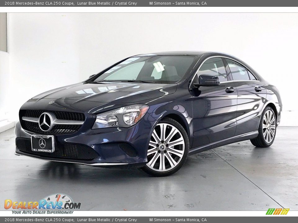 2018 Mercedes-Benz CLA 250 Coupe Lunar Blue Metallic / Crystal Grey Photo #12