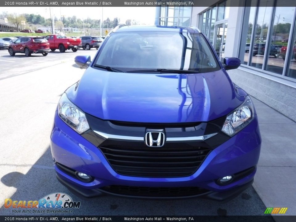 2018 Honda HR-V EX-L AWD Aegean Blue Metallic / Black Photo #5