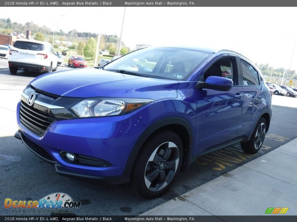 2018 Honda HR-V EX-L AWD Aegean Blue Metallic / Black Photo #6