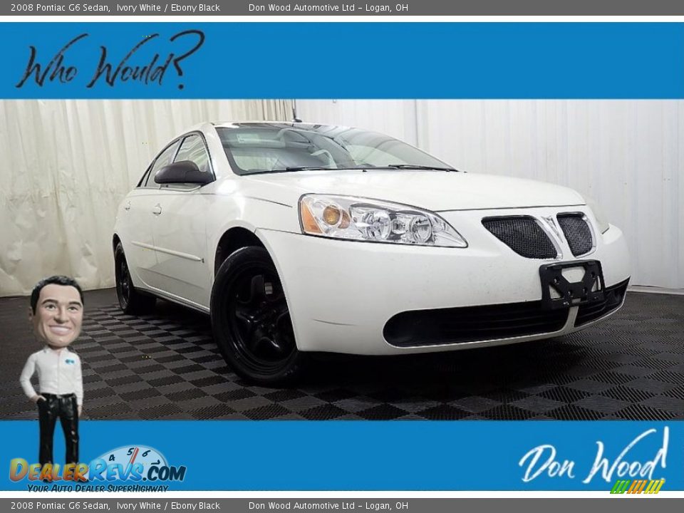 2008 Pontiac G6 Sedan Ivory White / Ebony Black Photo #1