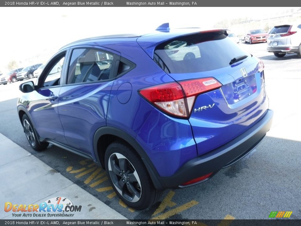 2018 Honda HR-V EX-L AWD Aegean Blue Metallic / Black Photo #7