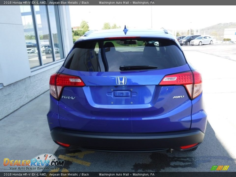 2018 Honda HR-V EX-L AWD Aegean Blue Metallic / Black Photo #8