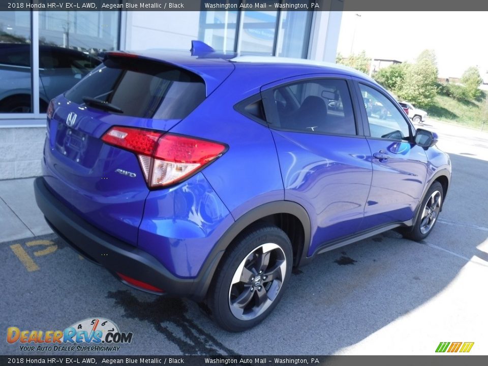 2018 Honda HR-V EX-L AWD Aegean Blue Metallic / Black Photo #9