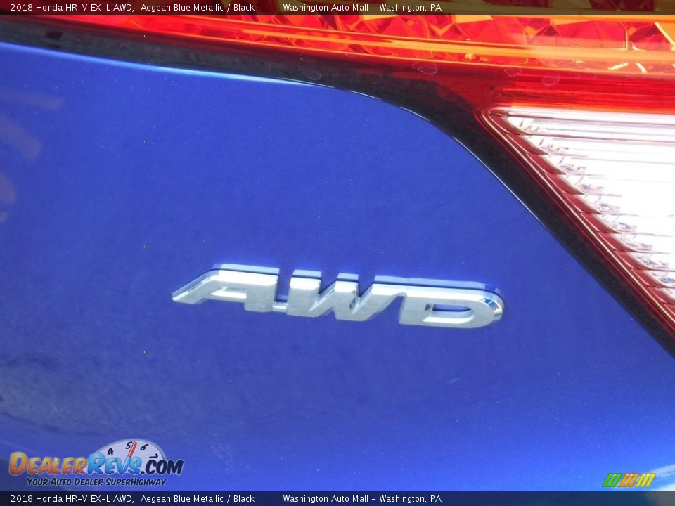 2018 Honda HR-V EX-L AWD Aegean Blue Metallic / Black Photo #10