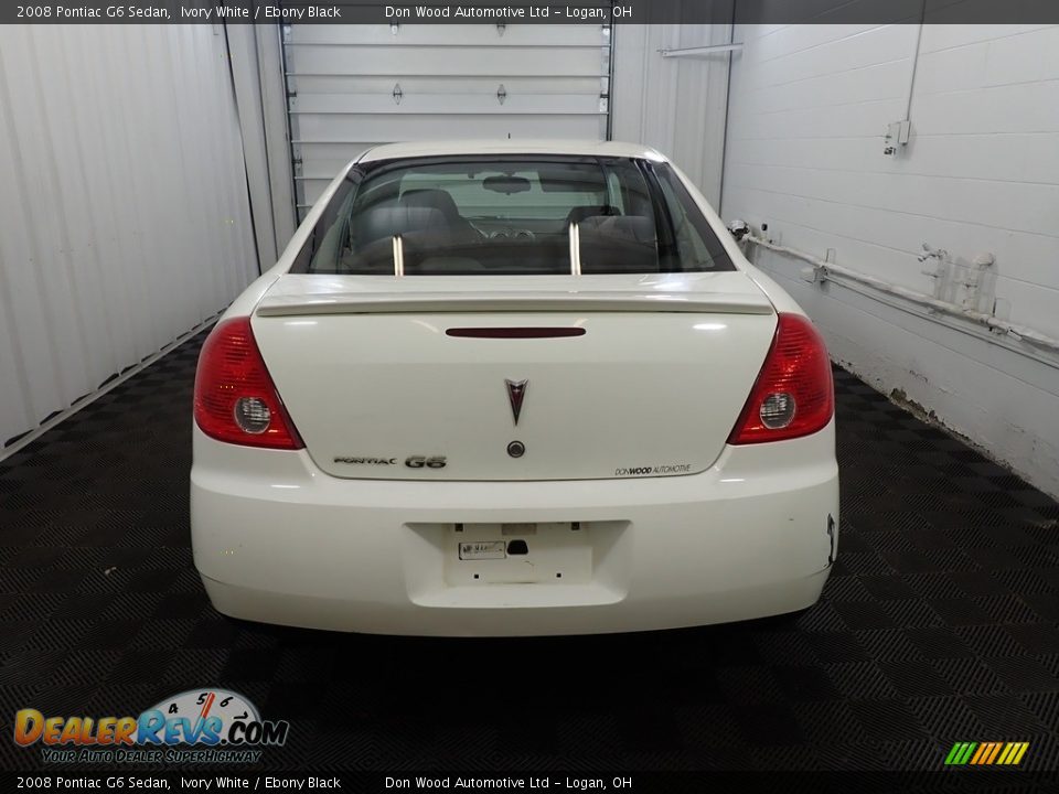 2008 Pontiac G6 Sedan Ivory White / Ebony Black Photo #12