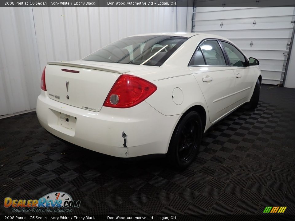 2008 Pontiac G6 Sedan Ivory White / Ebony Black Photo #15