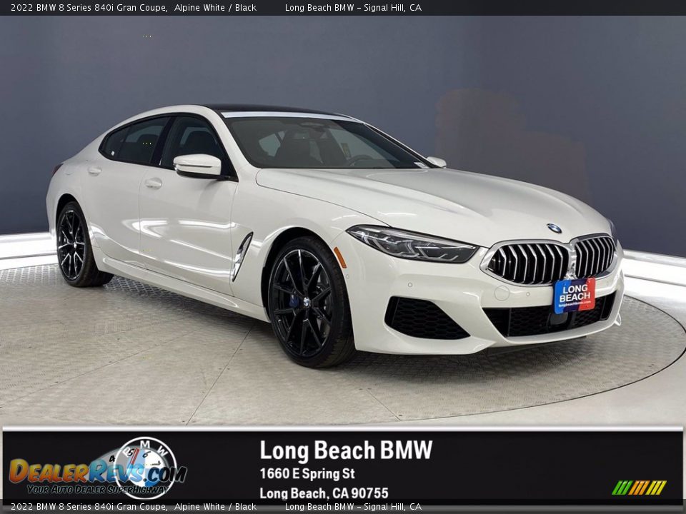 2022 BMW 8 Series 840i Gran Coupe Alpine White / Black Photo #1