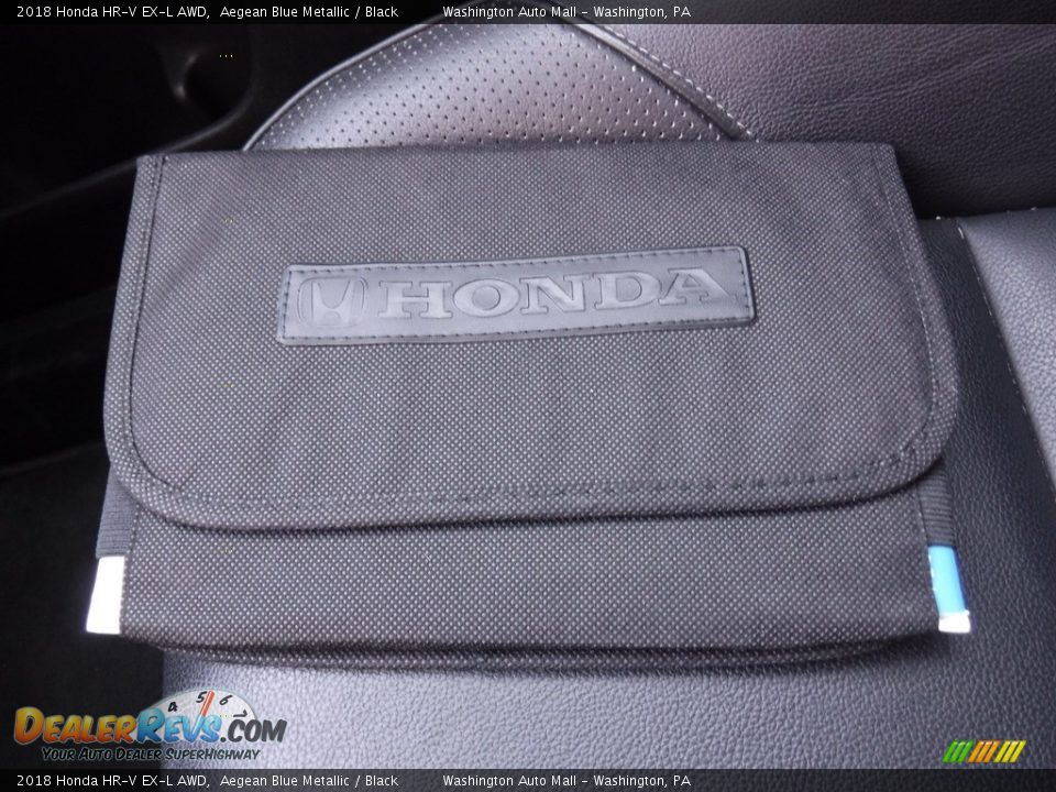 2018 Honda HR-V EX-L AWD Aegean Blue Metallic / Black Photo #28