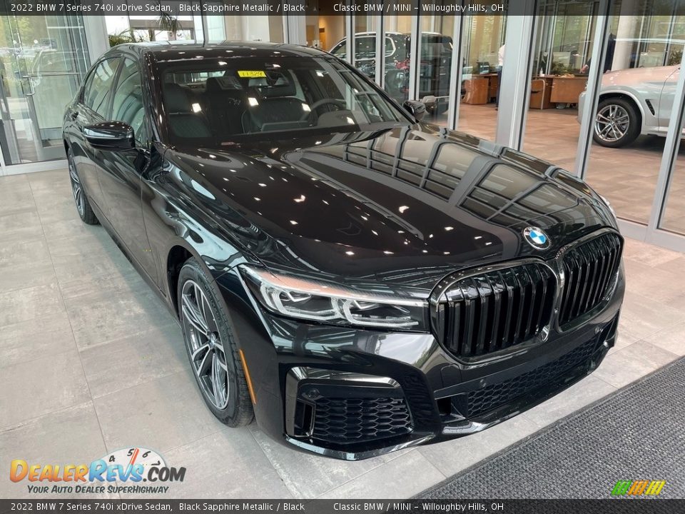 2022 BMW 7 Series 740i xDrive Sedan Black Sapphire Metallic / Black Photo #1