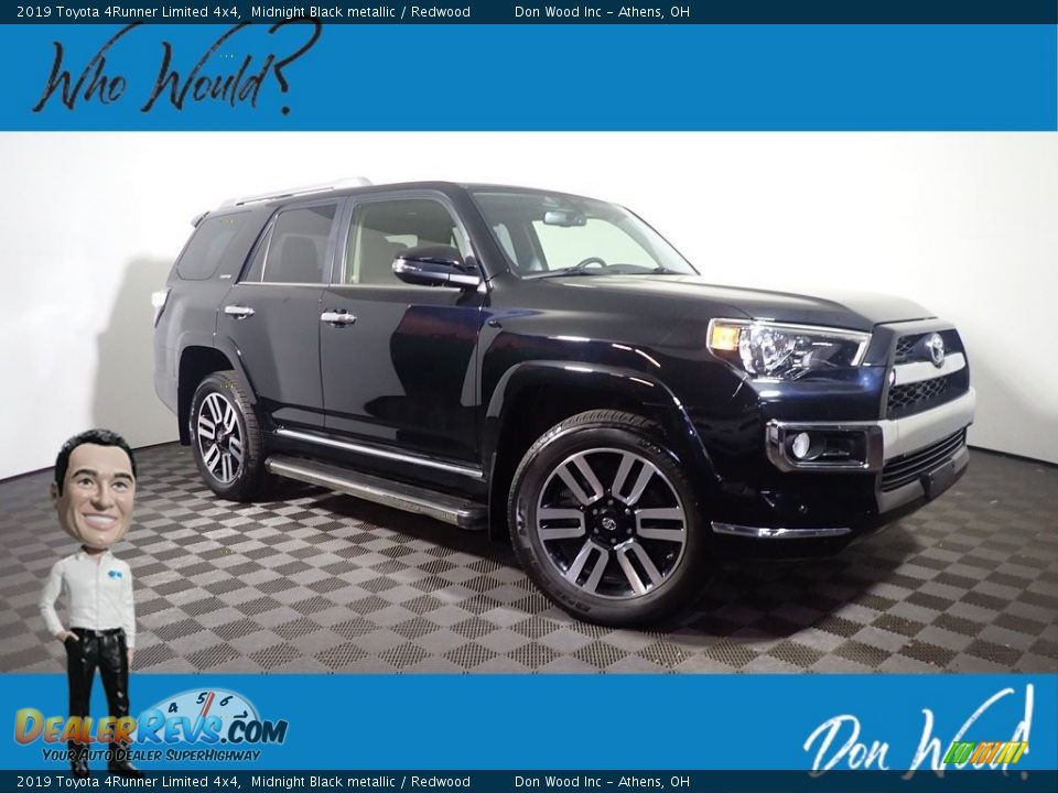 2019 Toyota 4Runner Limited 4x4 Midnight Black metallic / Redwood Photo #1