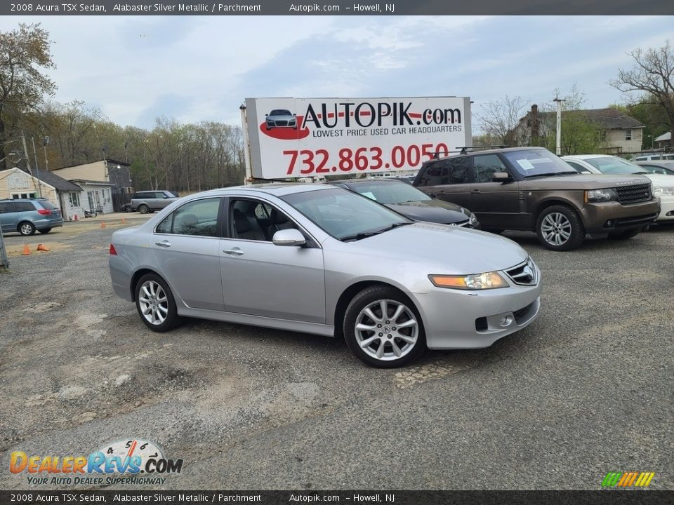 2008 Acura TSX Sedan Alabaster Silver Metallic / Parchment Photo #1