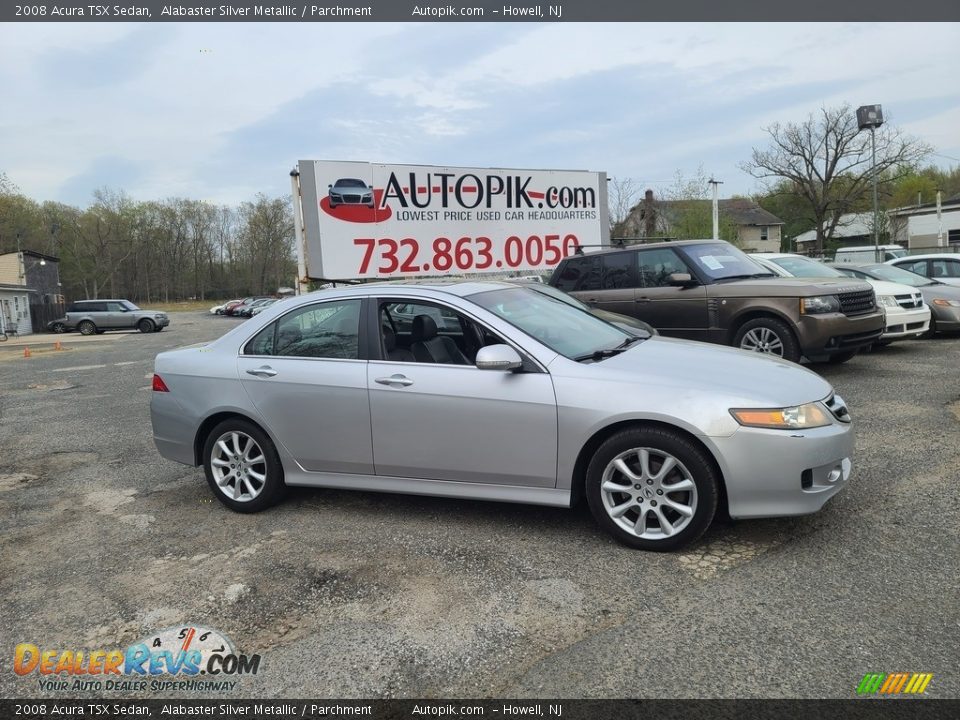 2008 Acura TSX Sedan Alabaster Silver Metallic / Parchment Photo #2