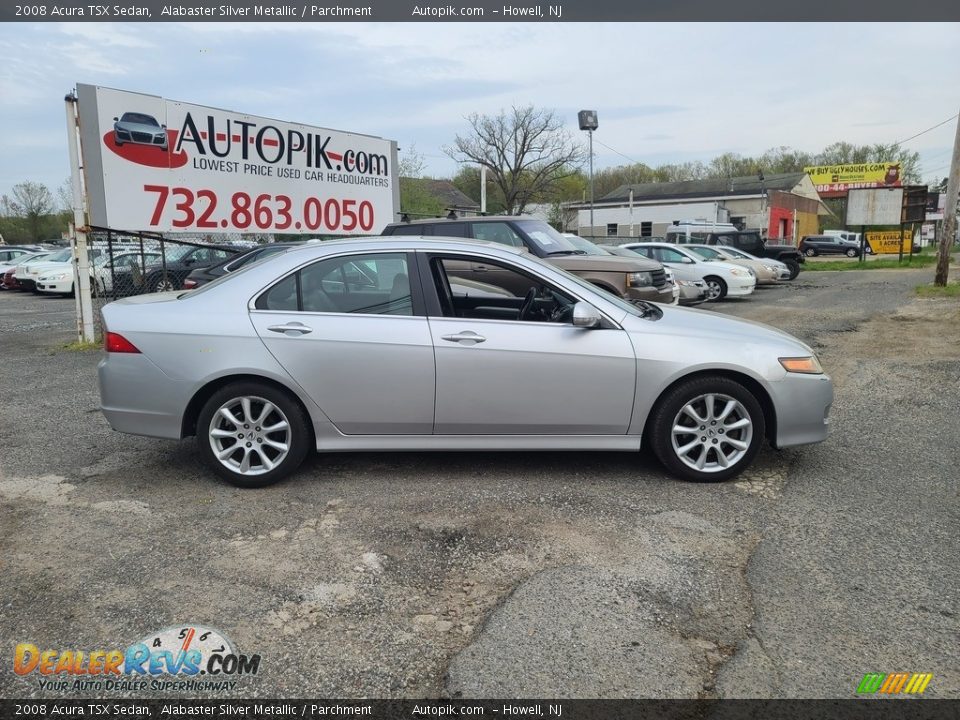 2008 Acura TSX Sedan Alabaster Silver Metallic / Parchment Photo #3