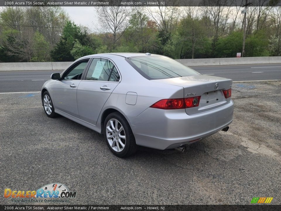 2008 Acura TSX Sedan Alabaster Silver Metallic / Parchment Photo #6