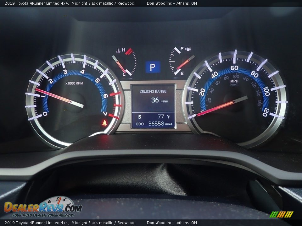 2019 Toyota 4Runner Limited 4x4 Midnight Black metallic / Redwood Photo #32