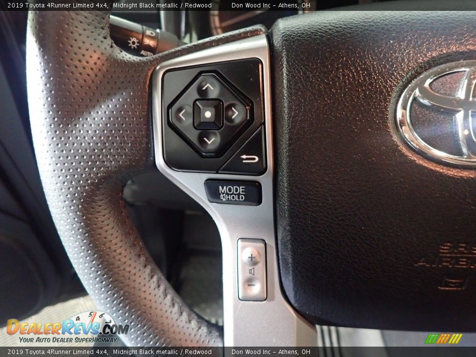 2019 Toyota 4Runner Limited 4x4 Midnight Black metallic / Redwood Photo #33