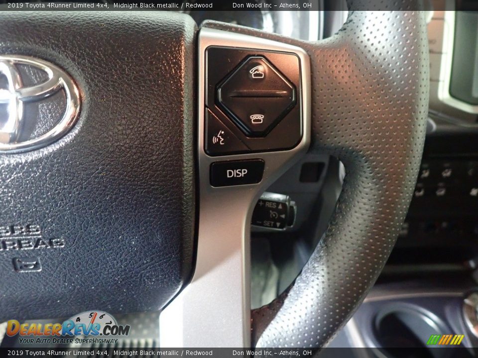 2019 Toyota 4Runner Limited 4x4 Midnight Black metallic / Redwood Photo #34