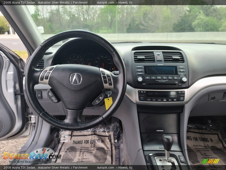 2008 Acura TSX Sedan Alabaster Silver Metallic / Parchment Photo #12