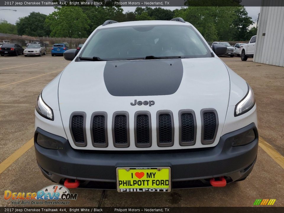 2017 Jeep Cherokee Trailhawk 4x4 Bright White / Black Photo #9