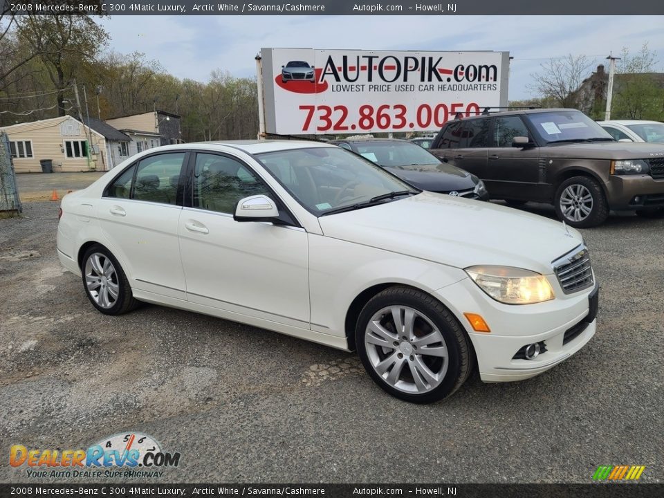 2008 Mercedes-Benz C 300 4Matic Luxury Arctic White / Savanna/Cashmere Photo #2