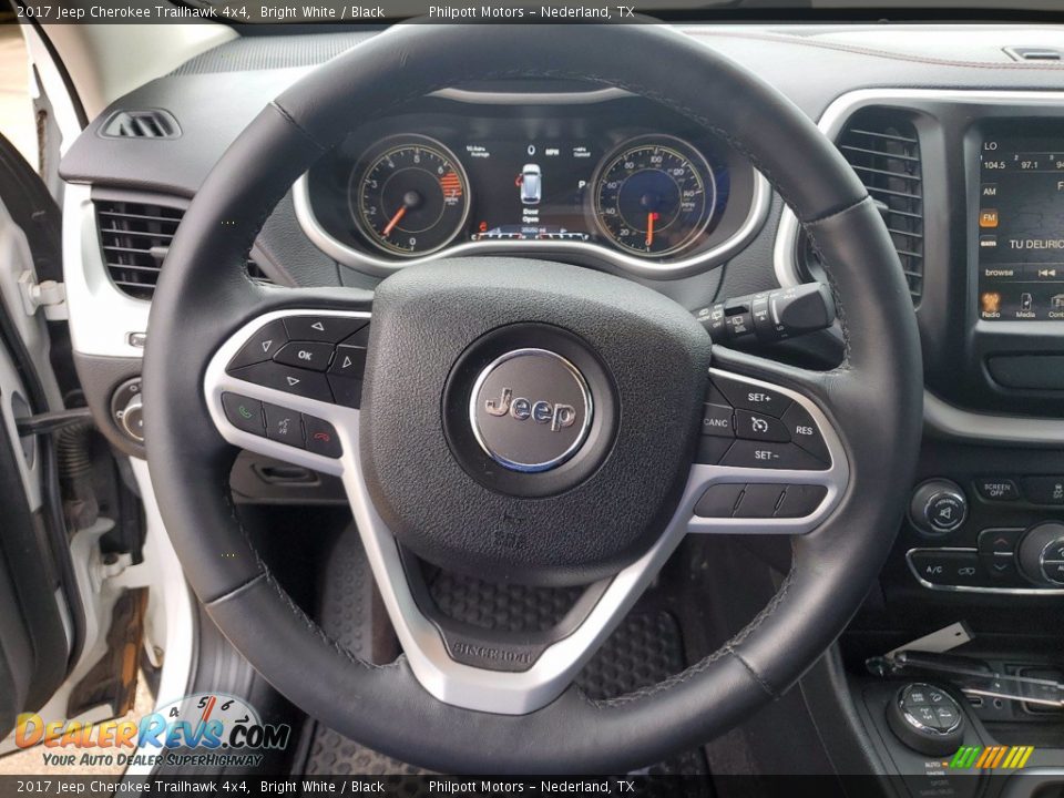 2017 Jeep Cherokee Trailhawk 4x4 Bright White / Black Photo #14