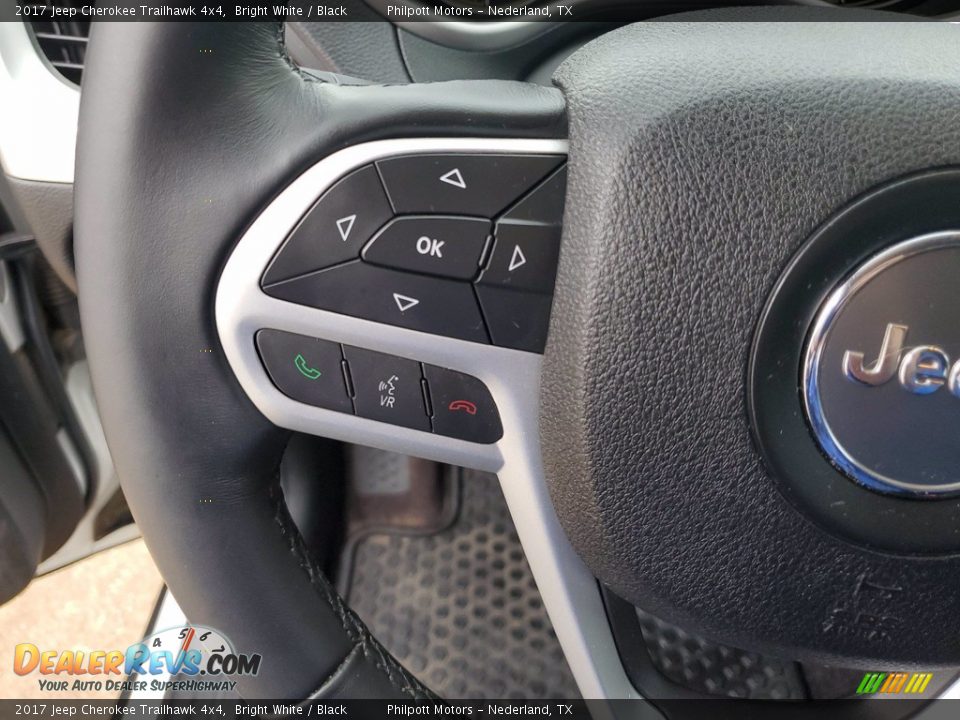 2017 Jeep Cherokee Trailhawk 4x4 Bright White / Black Photo #15