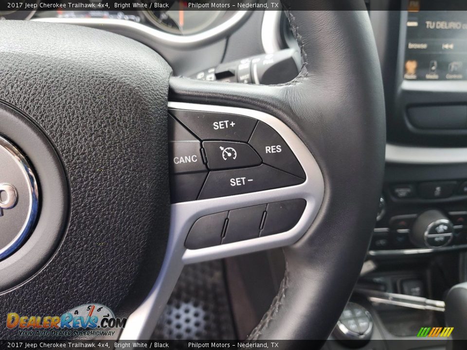 2017 Jeep Cherokee Trailhawk 4x4 Bright White / Black Photo #16