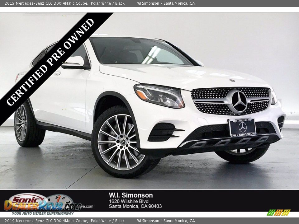 2019 Mercedes-Benz GLC 300 4Matic Coupe Polar White / Black Photo #1