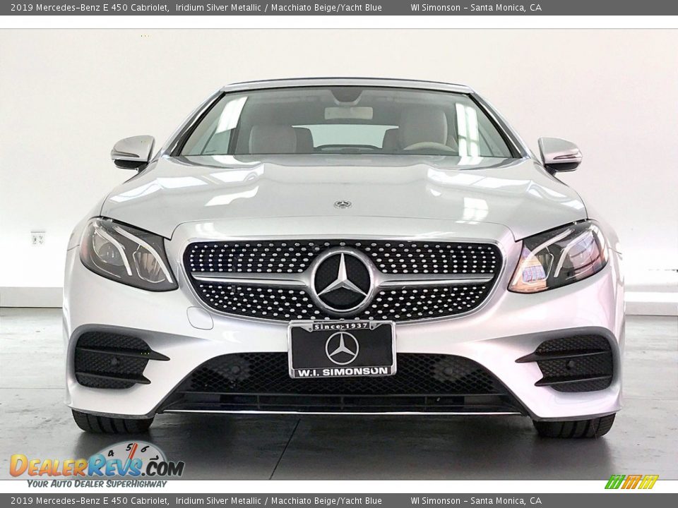 2019 Mercedes-Benz E 450 Cabriolet Iridium Silver Metallic / Macchiato Beige/Yacht Blue Photo #2