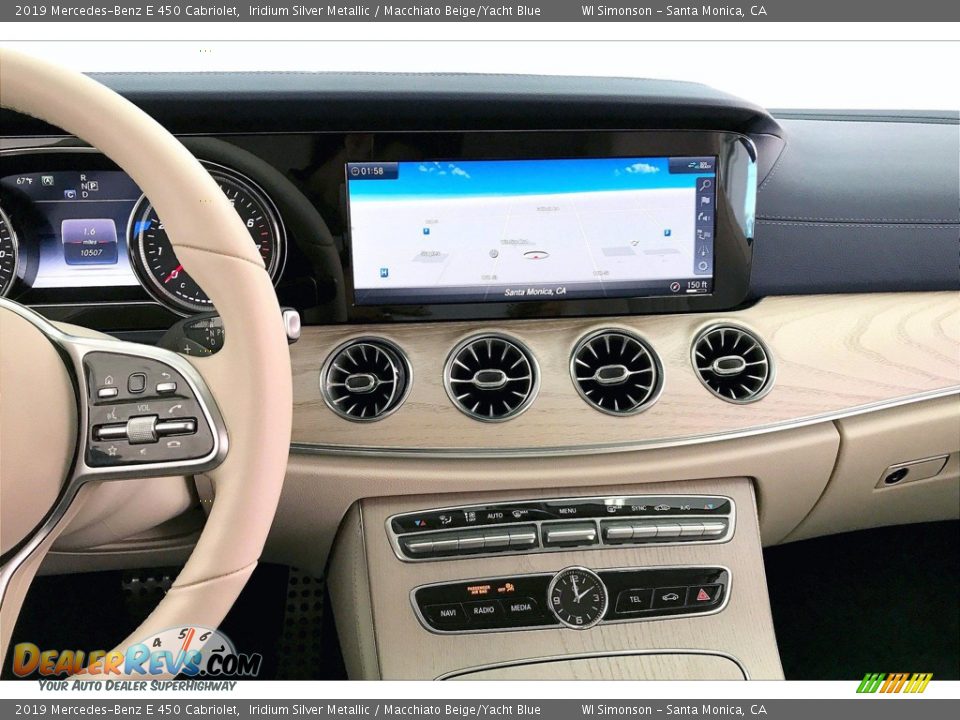 2019 Mercedes-Benz E 450 Cabriolet Iridium Silver Metallic / Macchiato Beige/Yacht Blue Photo #5