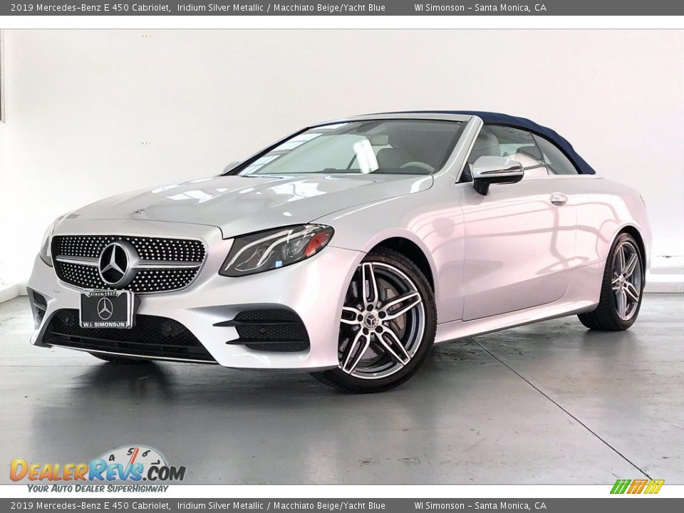 2019 Mercedes-Benz E 450 Cabriolet Iridium Silver Metallic / Macchiato Beige/Yacht Blue Photo #12