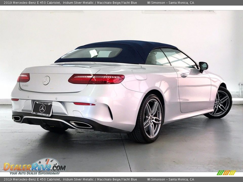 2019 Mercedes-Benz E 450 Cabriolet Iridium Silver Metallic / Macchiato Beige/Yacht Blue Photo #13