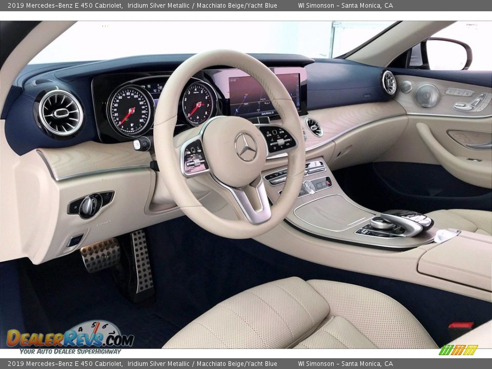 2019 Mercedes-Benz E 450 Cabriolet Iridium Silver Metallic / Macchiato Beige/Yacht Blue Photo #14