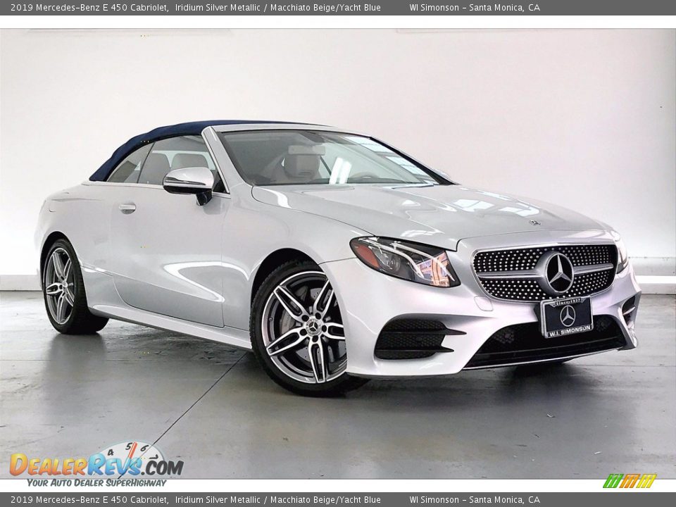 2019 Mercedes-Benz E 450 Cabriolet Iridium Silver Metallic / Macchiato Beige/Yacht Blue Photo #34