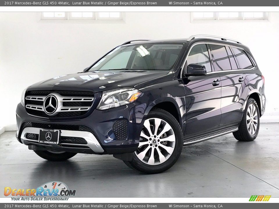 2017 Mercedes-Benz GLS 450 4Matic Lunar Blue Metallic / Ginger Beige/Espresso Brown Photo #12